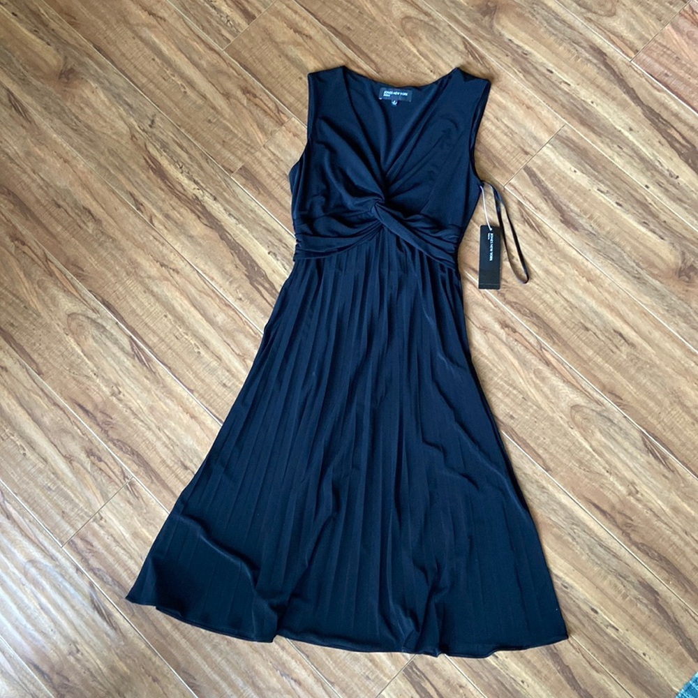 Black Pleated Dress NWT Jones New York